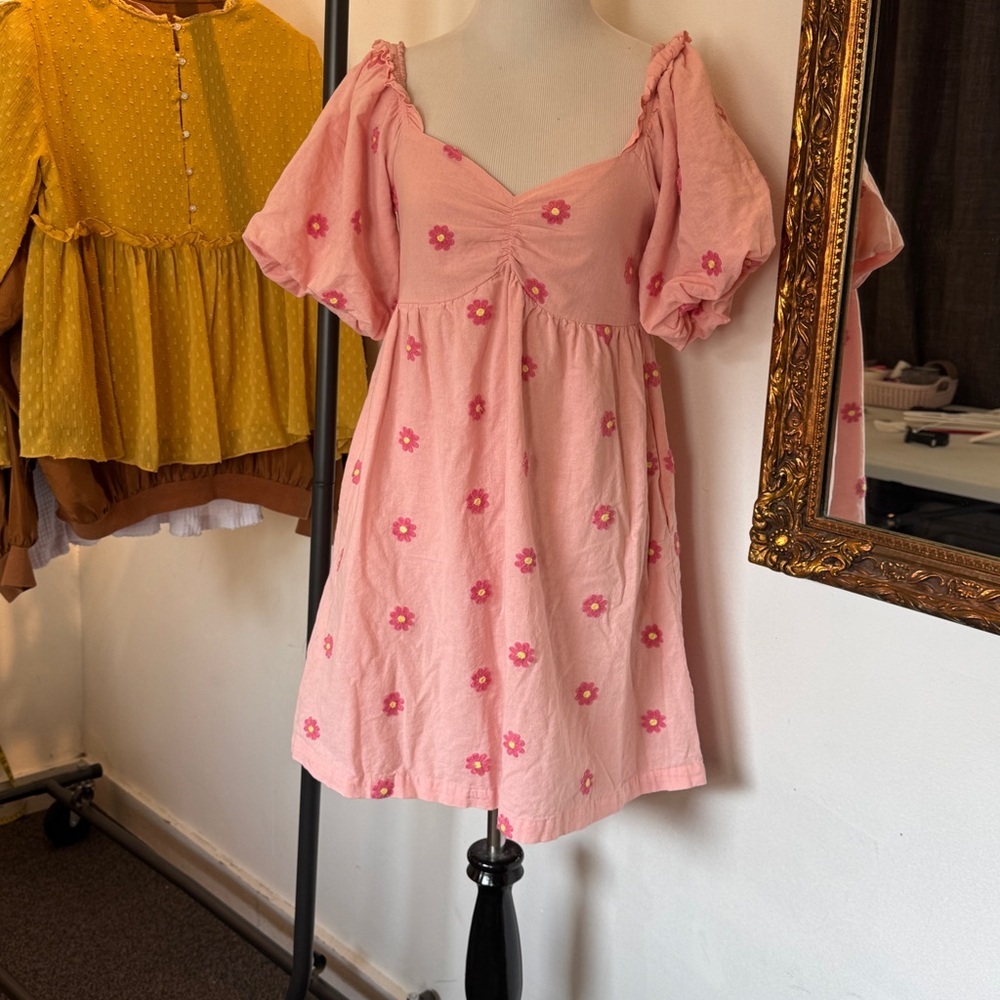 Pink Floral Women's Dress
